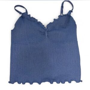 Urban Outfitters Textured Blue Knit Top